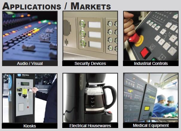 E-Switch ULV8 Anti-vandal Switches